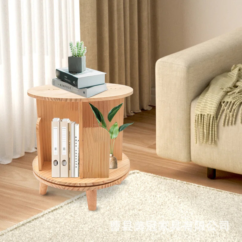 Väike täispuidust pöörlev raamaturiiul, laste raamatute hoiukapp, põrandaraamat, pildiraamatute vitriinkapp