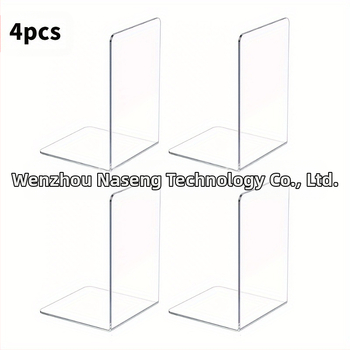 Небрежна и креативна акрилна прозрачна матирана L-образна вертикална стойка за книги, рамка за студентско бюро