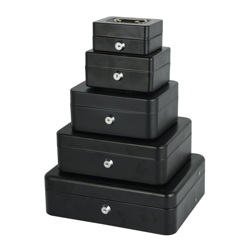 Įvairių dydžių nešiojama metalinė pinigų dėžutė su užraktu, mini dydžio su raktu, namų sandėliavimo taupymo talpykla, pinigų dėžutė