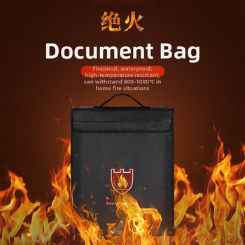 Kahepoolne tulekindel kolmemõõtmeline kaasaskantav failikott tulekindel kott kõrge temperatuuriga veekindel plahvatuskindel majapidamiskott tulekindel kott