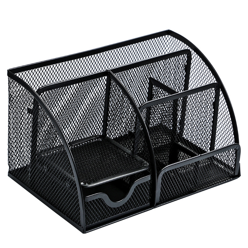 Deli 9200 daudzfunkcionāls pildspalvu turētāja uzglabāšanas kaste pildspalvu turētājs metāla sieta pildspalvu turētājs biroja piederumiem