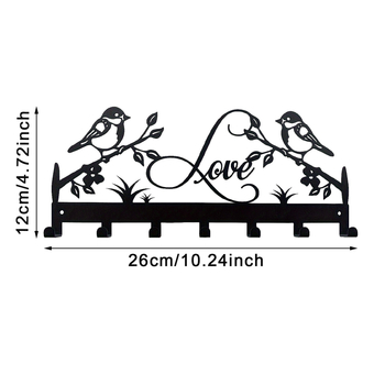 Határokon átnyúló fém kulcstartó akasztó madár dekoráció fali kabátakasztó tároló konzol fürdőszobai törölköző madár akasztó