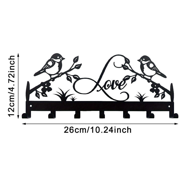 Határokon átnyúló fém kulcstartó akasztó madár dekoráció fali kabátakasztó tároló konzol fürdőszobai törölköző madár akasztó