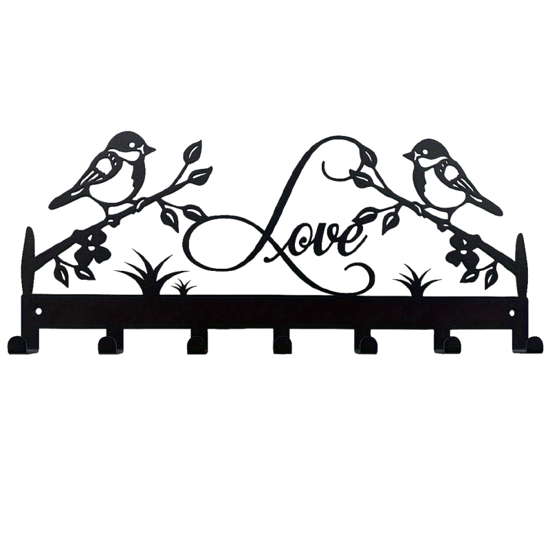 Határokon átnyúló fém kulcstartó akasztó madár dekoráció fali kabátakasztó tároló konzol fürdőszobai törölköző madár akasztó