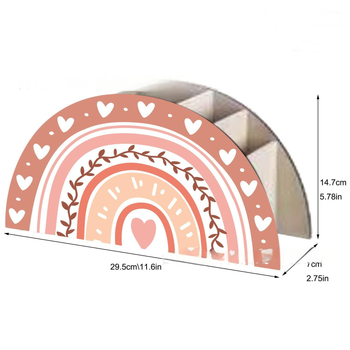 Кутия за химикалки за абитуриентски сезон, персонализирана карикатура, държач за химикалки, канцеларски материали, кутия за декорация на плот, декорация за дома, многослойни решетки за съхранение на офис