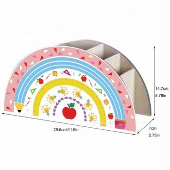 Кутия за химикалки за абитуриентски сезон, персонализирана карикатура, държач за химикалки, канцеларски материали, кутия за декорация на плот, декорация за дома, многослойни решетки за съхранение на офис