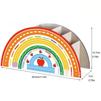 Кутия за химикалки за абитуриентски сезон, персонализирана карикатура, държач за химикалки, канцеларски материали, кутия за декорация на плот, декорация за дома, многослойни решетки за съхранение на офис