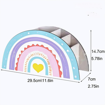 Кутия за химикалки за абитуриентски сезон, персонализирана карикатура, държач за химикалки, канцеларски материали, кутия за декорация на плот, декорация за дома, многослойни решетки за съхранение на офис