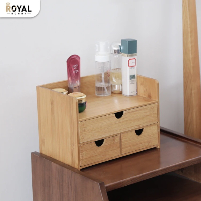 Hulgimüük kohapeal kolme sahtliga kapp bambusest lauaarvuti korraldaja kontori hoiukarp kosmeetika hoiukarp