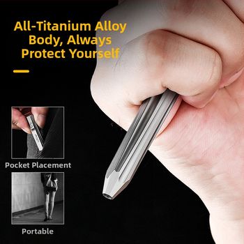 Titaanisulamist taktikaline pliiats, libisev dekompressiooniga signatuurpliiats, Pioneer Edc isikupärastatud värviline enesekaitse taktikaline pliiats