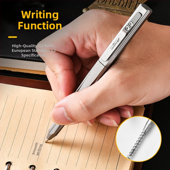 Titaanisulamist taktikaline pliiats, libisev dekompressiooniga signatuurpliiats, Pioneer Edc isikupärastatud värviline enesekaitse taktikaline pliiats