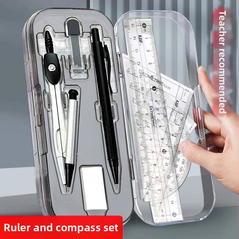 A körző vonalzókészlete diák rajzeszköz rajz vonalzó geometria rajz háromszög írószerkészlet vonalzó nagykereskedelem