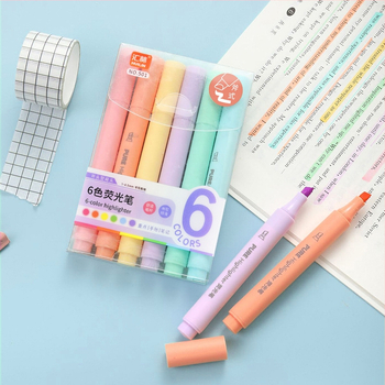 Huilino tarpvalstybiniai fluorescenciniai rašikliai, šviesios spalvos ranka rašyti laikraščių studentų žymekliai, spalvingi, didelės vertės meno piešimo grafiti rašikliai