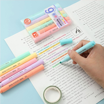 Huilino tarpvalstybiniai fluorescenciniai rašikliai, šviesios spalvos ranka rašyti laikraščių studentų žymekliai, spalvingi, didelės vertės meno piešimo grafiti rašikliai