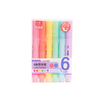 Huilino tarpvalstybiniai fluorescenciniai rašikliai, šviesios spalvos ranka rašyti laikraščių studentų žymekliai, spalvingi, didelės vertės meno piešimo grafiti rašikliai