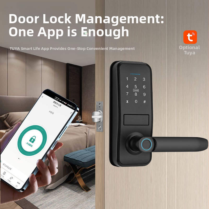 Заключване за пръстови отпечатъци на вратата на стаята с единично заключване на езика заключване на дръжката на тялото графити дистанционно комбинирано заключване достъп до вътрешна врата електронна интелигентна ключалка