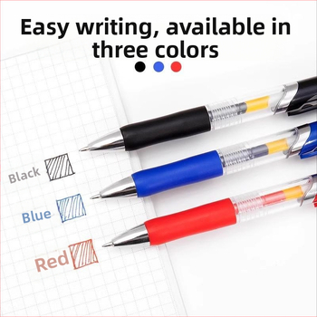 24 στυλό gel push 0,5 χιλ. ανταλλακτικό στυλό διαρκείας μαύρο κόκκινο μπλε φοιτητικό εκπαιδευτικό υλικό γραφείου