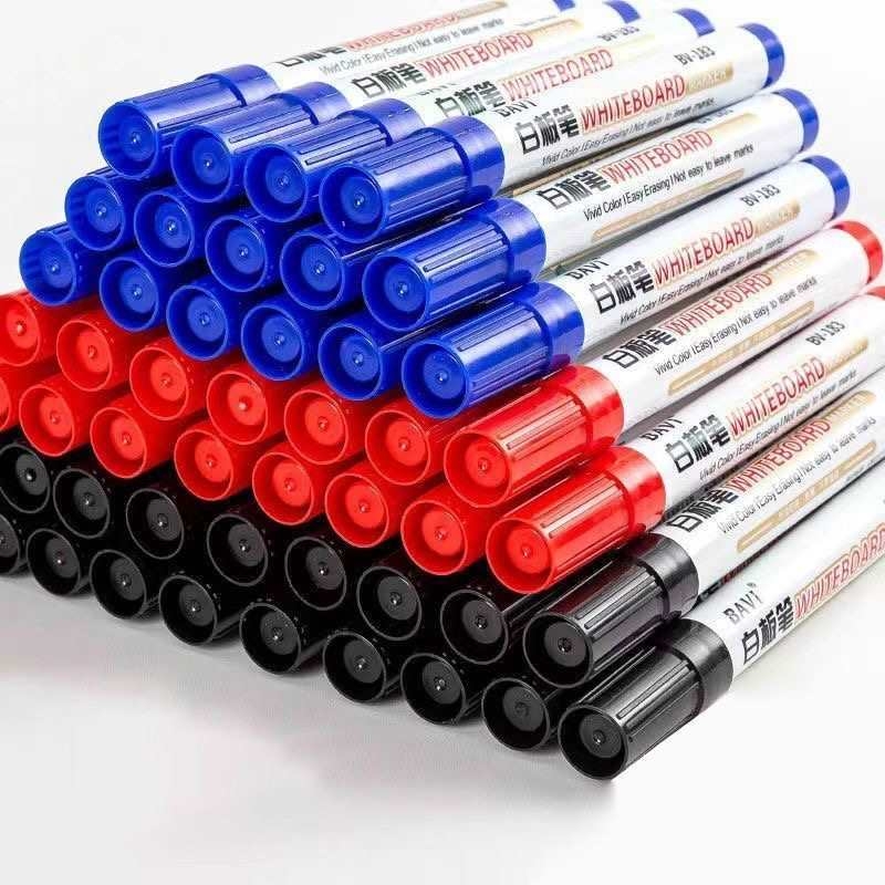 Baltos lentos rašiklis, ištrinamas vaikams, juoda spalva, mokytojo didelės talpos lentos rašiklis vandens pagrindu, teptukas baltai klasei