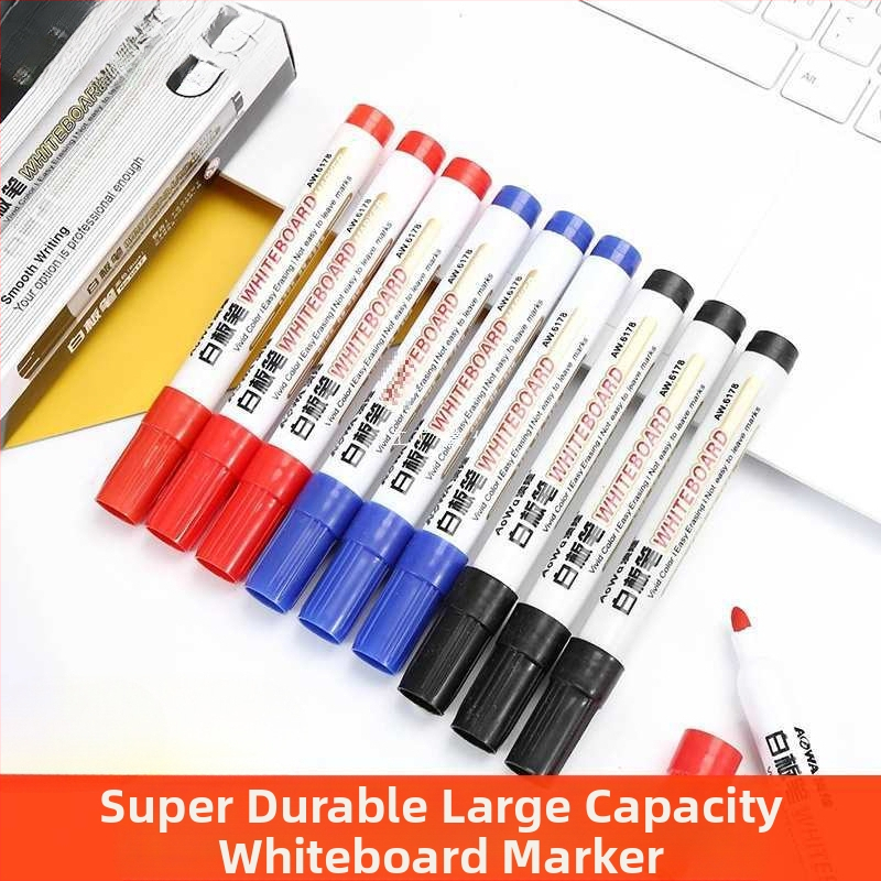 Baltos lentos rašiklis, ištrinamas vaikams, juoda spalva, mokytojo didelės talpos lentos rašiklis vandens pagrindu, teptukas baltai klasei