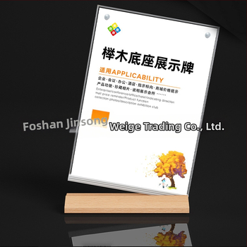 A4-es erős mágneses asztali tábla, kiállító tábla, asztali tábla, éttermi akril asztali kártyatartó, kétoldalas, L alakú asztali tábla állvány