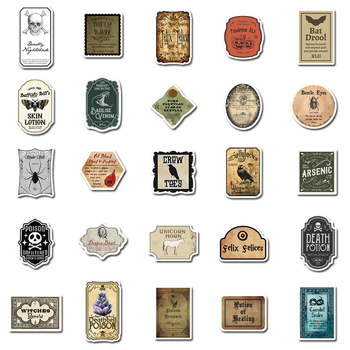 50 listova/set pečata gotički stil retro iznošene naljepnice DIY bilježnica ručni račun ljepljivi materijal naljepnice