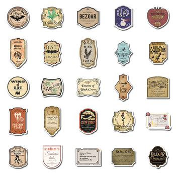 50 listova/set pečata gotički stil retro iznošene naljepnice DIY bilježnica ručni račun ljepljivi materijal naljepnice