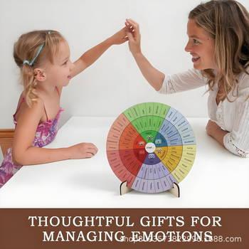 Emotsionaalne ratas, ravilaua kaunistus, suur kahepoolne emotsionaalse diagramm, südame tervise ravi, puidust kaunistused