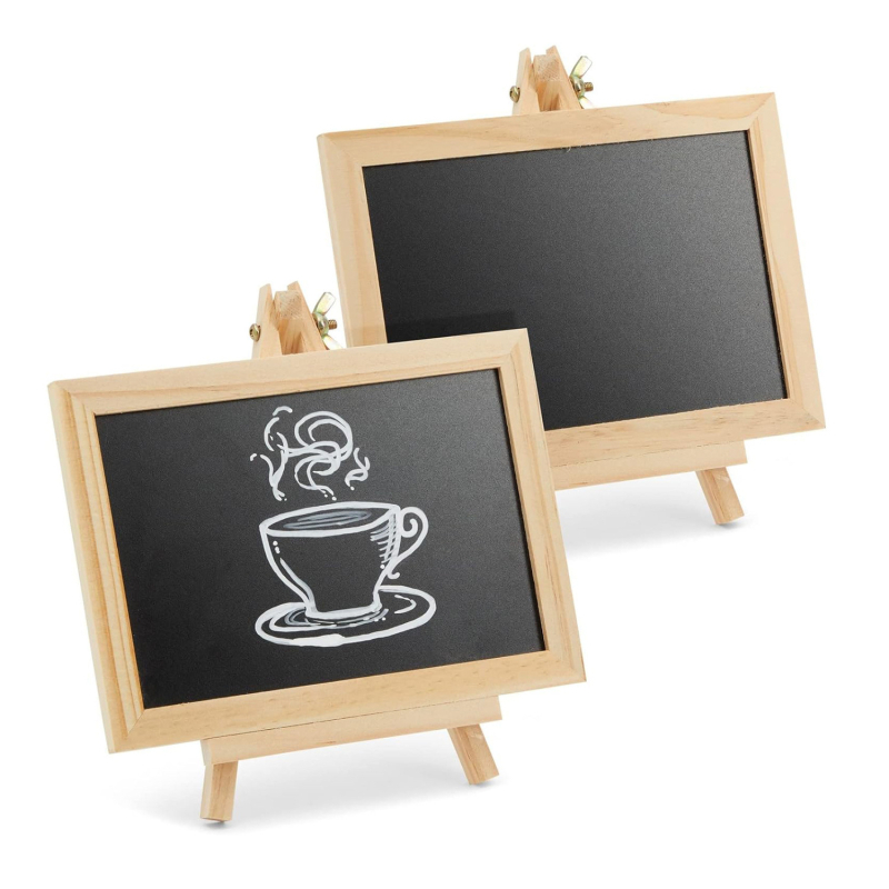 Pārrobežu radoša maza koka tāfele, mācību krīta rakstīšanas tāfele, bērnu zīmēšanas tāfele, kafijas piena tējas veikala ēdienkartes displejs