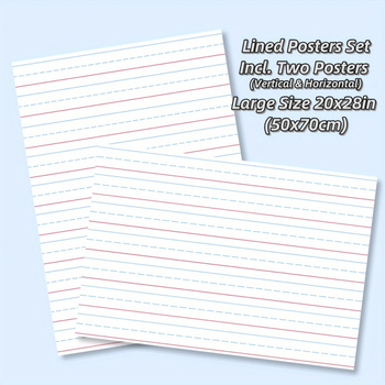 Трансграничен горещо продаван изтриваем образователен плакат с червена и синя линия за правопис, многократна употреба, издръжлив плакат за помощ при обучение