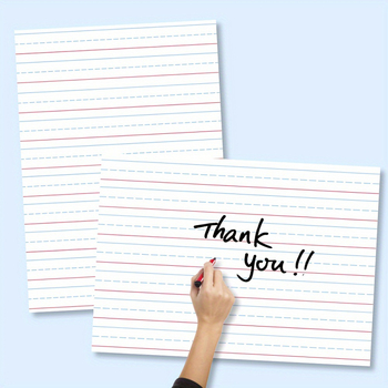 Трансграничен горещо продаван изтриваем образователен плакат с червена и синя линия за правопис, многократна употреба, издръжлив плакат за помощ при обучение