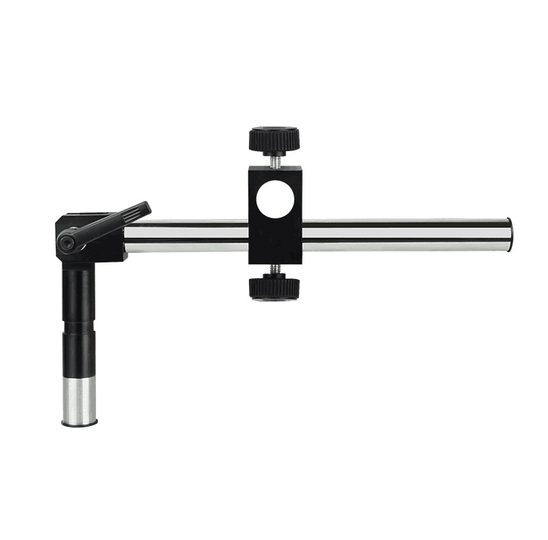 Gamintojai tiekia mikroskopo universalų ilgos rankos laikiklį su reguliuojamu sukimosi prailginimu, besisukančiu laikikliu, metaliniu stulpeliu, kolonėlės pagrindu.