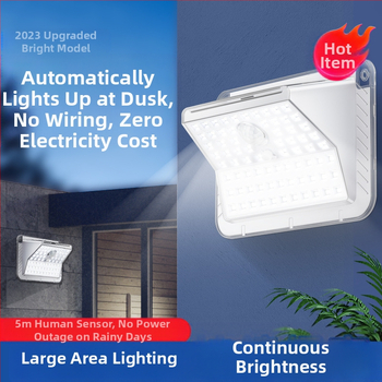 Ζεστή πώληση 2023 νέα ηλιακή αδιάβροχη επαγωγική λάμπα LED εξωτερική αυλή τοίχου λάμπα LED ηλιακή τοίχου COB