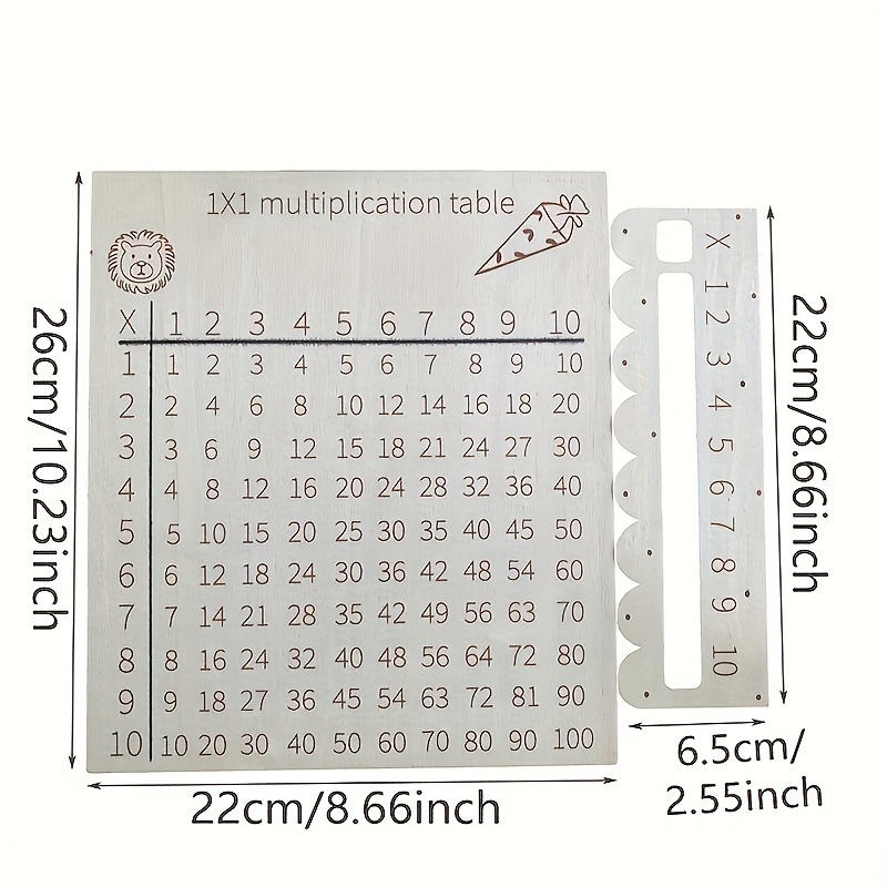 Határokon átnyúló népszerű új termék tanulási "Szorzótábla" eszközök fa kézműves termékek bukszusfából modern egyszerű fatábla