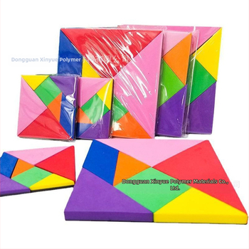 EVA щамповане на геометрични фигури триъгълник, кръгъл пъзел щамповане EVA играчки продукти