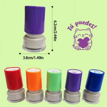 5 gabali apaļi krāsaini spāņu multfilmas slavas zīmogu uzvalki krāsainam rakstam, stimulējoša atlīdzība skolotājiem