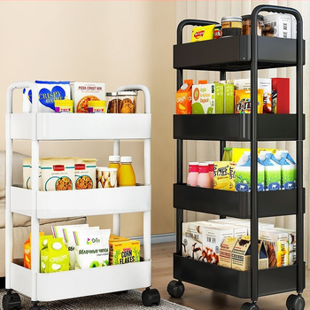 Konyhai tárolóállvány Padlókocsi Fürdőszoba Mobil rágcsálnivalók WC Többrétegű hálószoba Éjjeli tárolóállvány