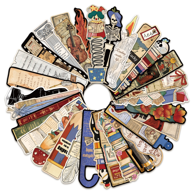 30 kūrybingų kraštovaizdžio elementų, retro stiliaus skaitymo tema, žymių, animacijos tema, mokinių skaitymo knygos, etiketės, mažos kortelės