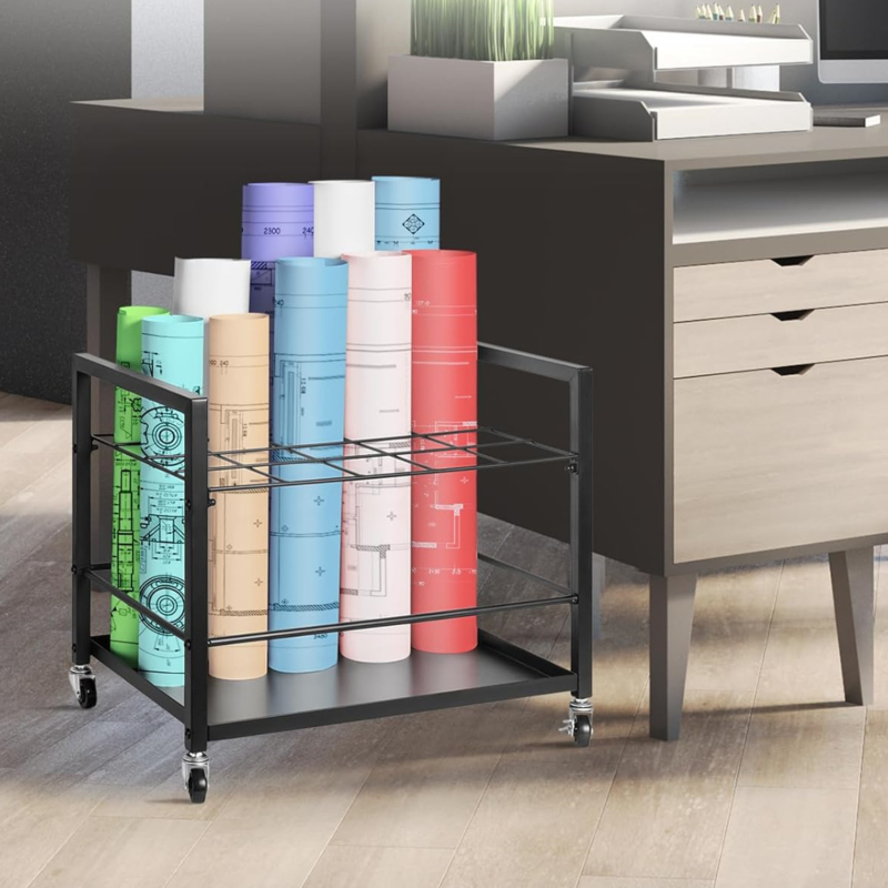 Gyárilag közvetlen beltéri háromrétegű műtárgytároló kocsi, vaskerekes jógaszőnyeg-tároló állvány, többfunkciós állvány