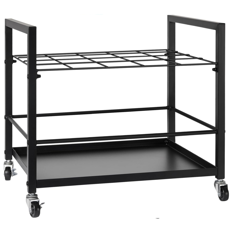 Gyárilag közvetlen beltéri háromrétegű műtárgytároló kocsi, vaskerekes jógaszőnyeg-tároló állvány, többfunkciós állvány