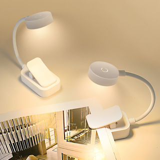 Piiriülene uus klambriga laadiv väike raamatulamp loominguline klambriga lamp ühiselamu õppimiseks mõeldud väike laualamp magamistoa öölamp