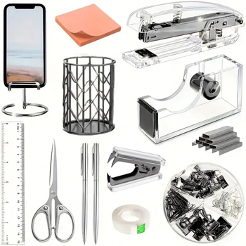 Tehase hulgimüügi läbipaistev akrüülist klammerdaja lindihoidja metallist pliiatsihoidja nr 12 piiriülene klammerdaja ülikond