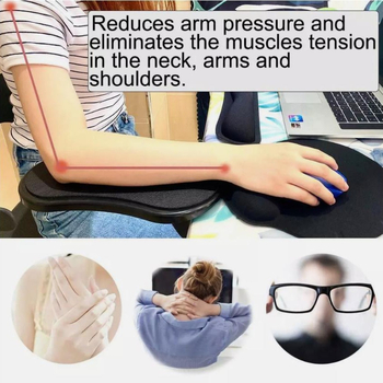 Kompiuterio rankos alkūnės atrama Kompiuterio rankos laikiklis Stalinis alkūnės riešo krašto rankos stalas Pailgintas stalo kilimėlis