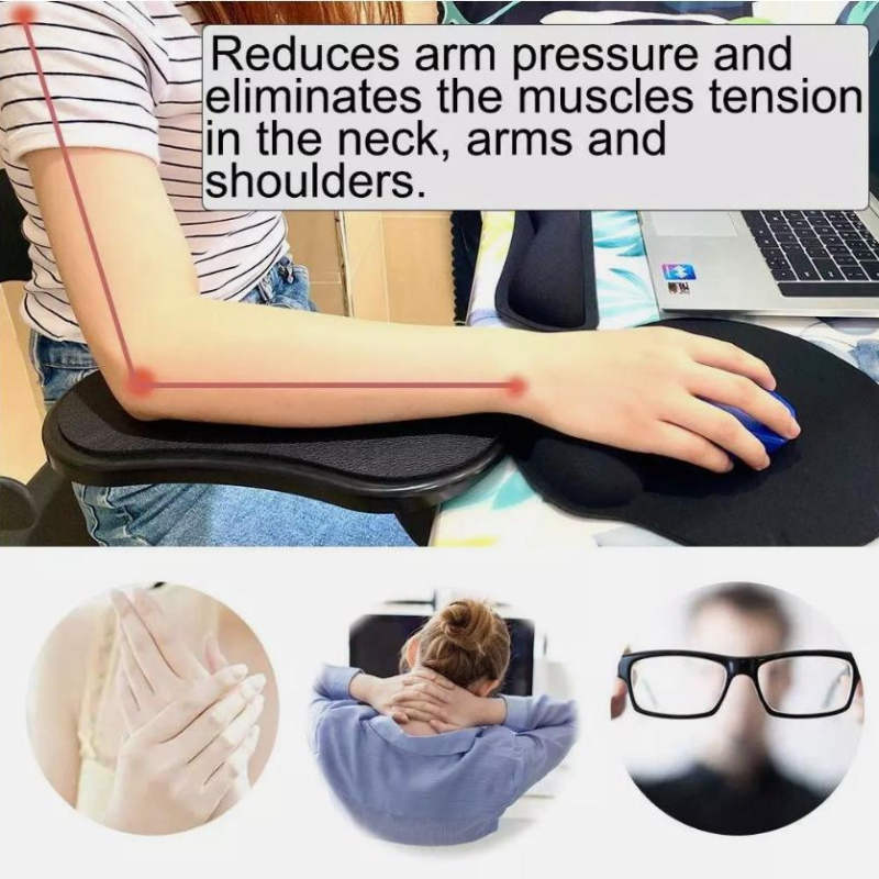 Kompiuterio rankos alkūnės atrama Kompiuterio rankos laikiklis Stalinis alkūnės riešo krašto rankos stalas Pailgintas stalo kilimėlis