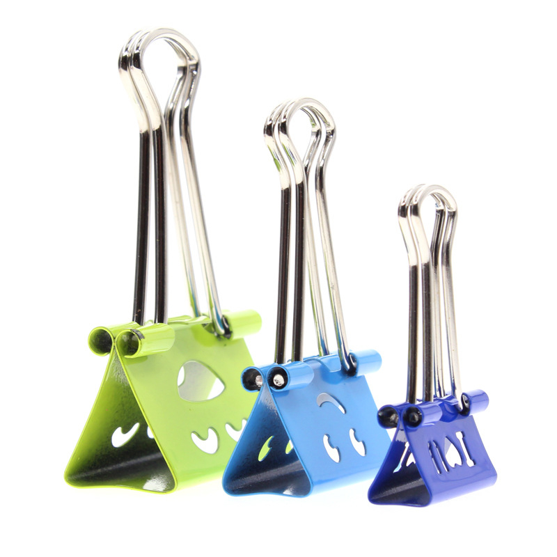 Didmeninė prekyba spalvotais ilgauodegiais segtukais, besišypsančio veido ilgauodegiais segtukais, apsaugančiais nuo uodegos, biuro segtukais, A4 formato aplankams.