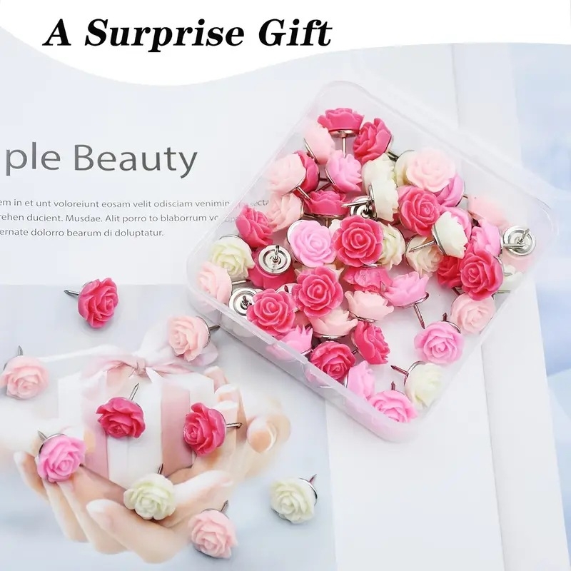 Mišrių spalvų gėlės, gėlių smeigtukai, kūrybinė pranešimų lentos nuotraukų sienos dekoracija, kamštinės fiksuotos smeigtukai, didmeninė prekyba