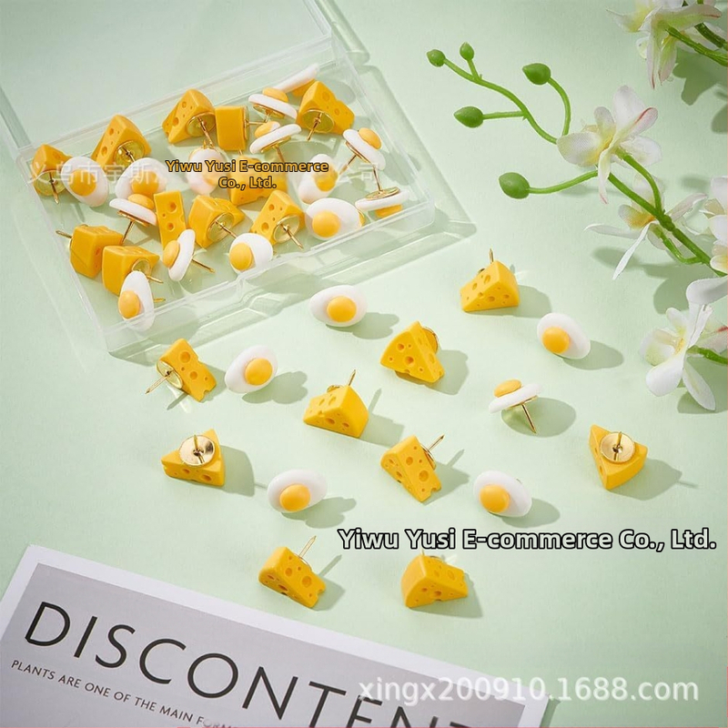 Фабрика директно креативна карикатура сладка сирене яйце кабърче коркова дъска бутайте ноктите бижута ръчно изработени DIY карта нокти