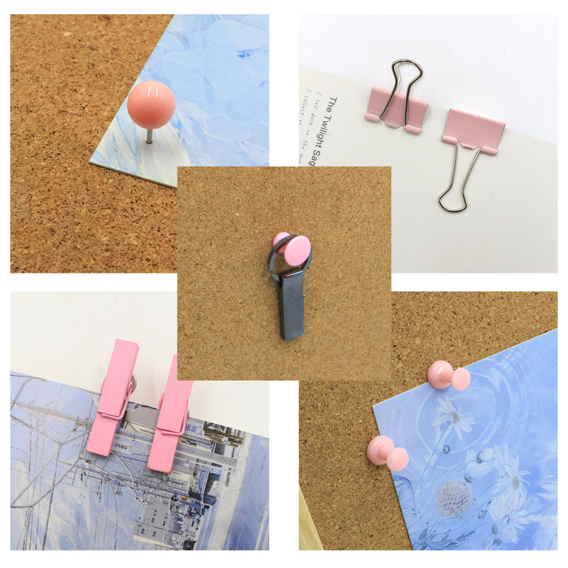 Gamykloje naujas 200 visiškai rožinių I formos smeigtukų rinkinys su ilgomis uodegos segtukais, rutuliniais nagais, „Macaron“ spalvos smeigtukų rinkinys.