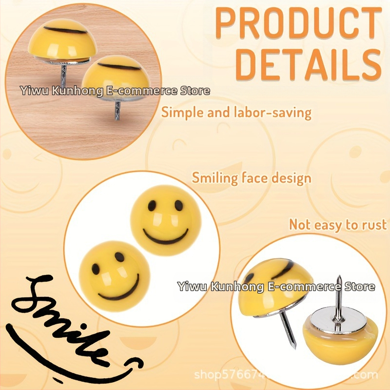 Трансгранични директни продажби от фабриката, креативни кабърчета с усмивки, кабърчета с усмивки, коркови пирони, стенни декоративни пирони за стена, кабърчета за земя.