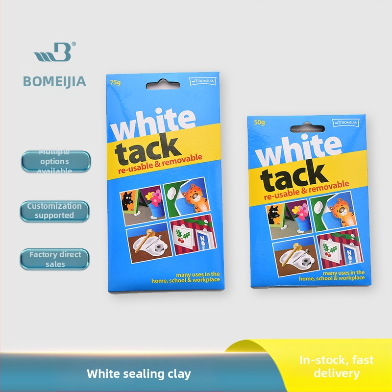 Baltas sandarinimo molis, atsparus vandeniui, lipnus, dėžutėje, buitinis, be pėdsakų, atsparus ugniai, molis, gamintojas, didmeninė prekyba.