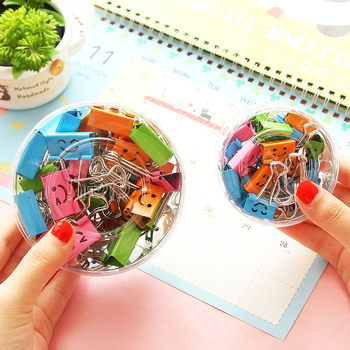 Χαμογελαστό πολύχρωμο μακαρόν με μακριά ουρά κλιπ κλιπ αρχειοθέτησης κλιπ ουράς σιδερένιο κλιπ εισιτηρίων για μεγάλα και μικρά χαρτικά γραφείου E18